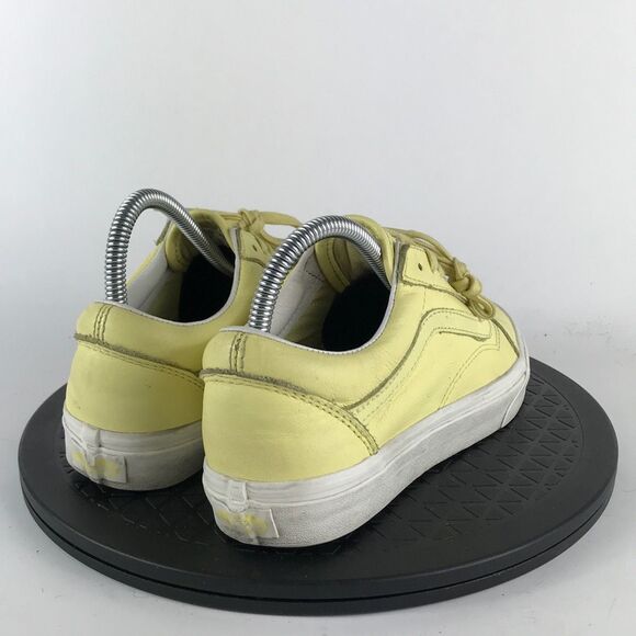 Vans Old Skool Yellow Leather Casual Skate Shoes Women’s Size 8 - Picture 5 of 12
